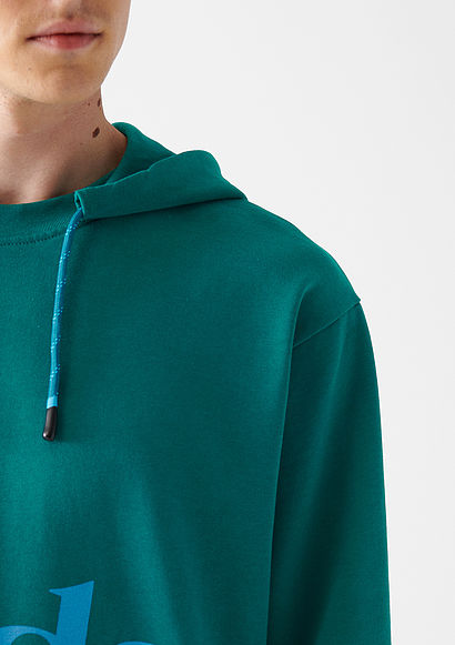 Mavi Pro Baskılı Kap&uuml;şonlu Yeşil Sweatshirt - 3