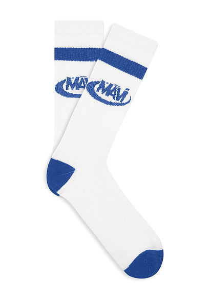 Freedom of Space X Mavi Logolu Mavi Soket Çorap - 0