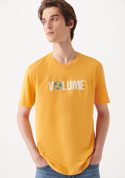 Volume Baskılı Sarı Tişört - 0