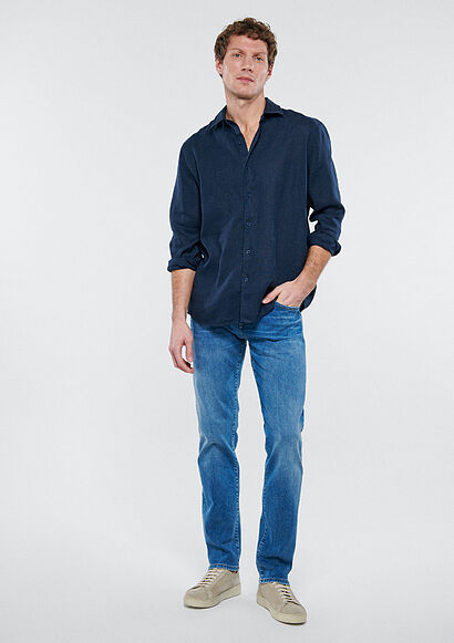 Pierre Gölgeli Mavi Premium Blue Jean Pantolon - 0