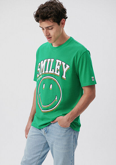 Mavi X Smiley Originals Yeşil Tişört - 0