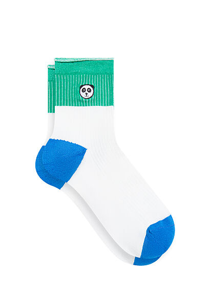 Panda Nakışlı Soket Çorap - 0
