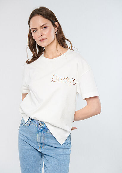 Dream Baskılı Beyaz Tişört