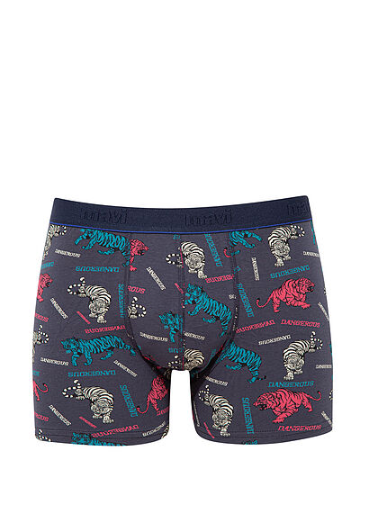 Baskılı Lacivert Boxer - 0