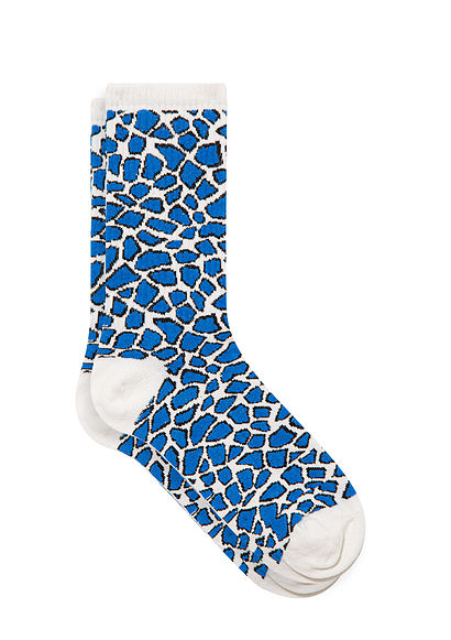 Direct Message X Mavi Zürafa Baskılı Mavi Çorap - 0
