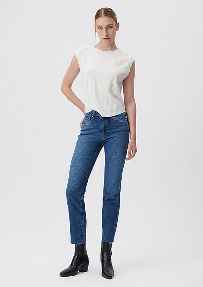 Viola Koyu Gölgeli Mavi Premium Jean Pantolon - 0