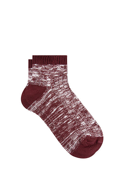 Bordo Patik Çorap - 0