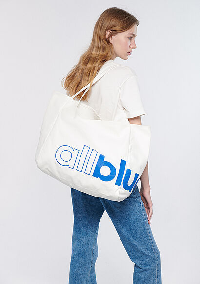 All Blue Beyaz Shopper Çanta - 0