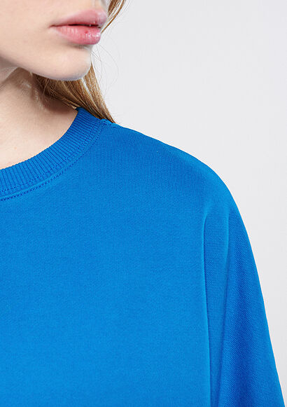 Mavi Logo Baskılı Mavi Sweatshirt4