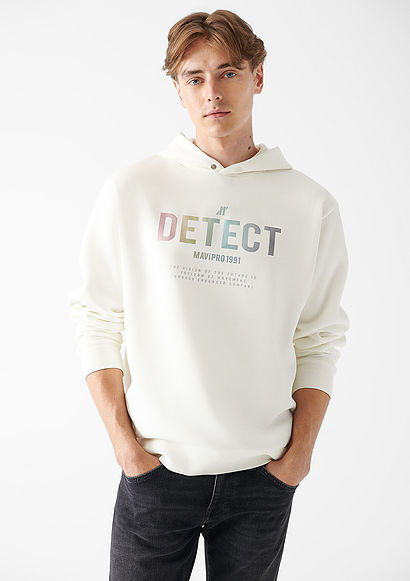 Mavi Pro Detect Baskılı Beyaz Sweatshirt