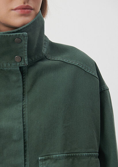 Dik Yaka Yeşil Oversize Ceket_1