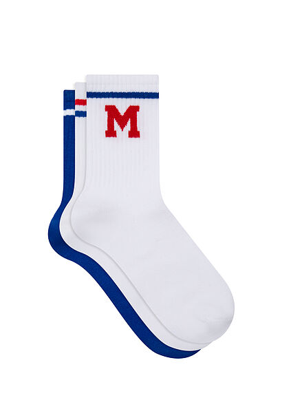 3lü Mavi Logo Soket Çorap Seti - 0
